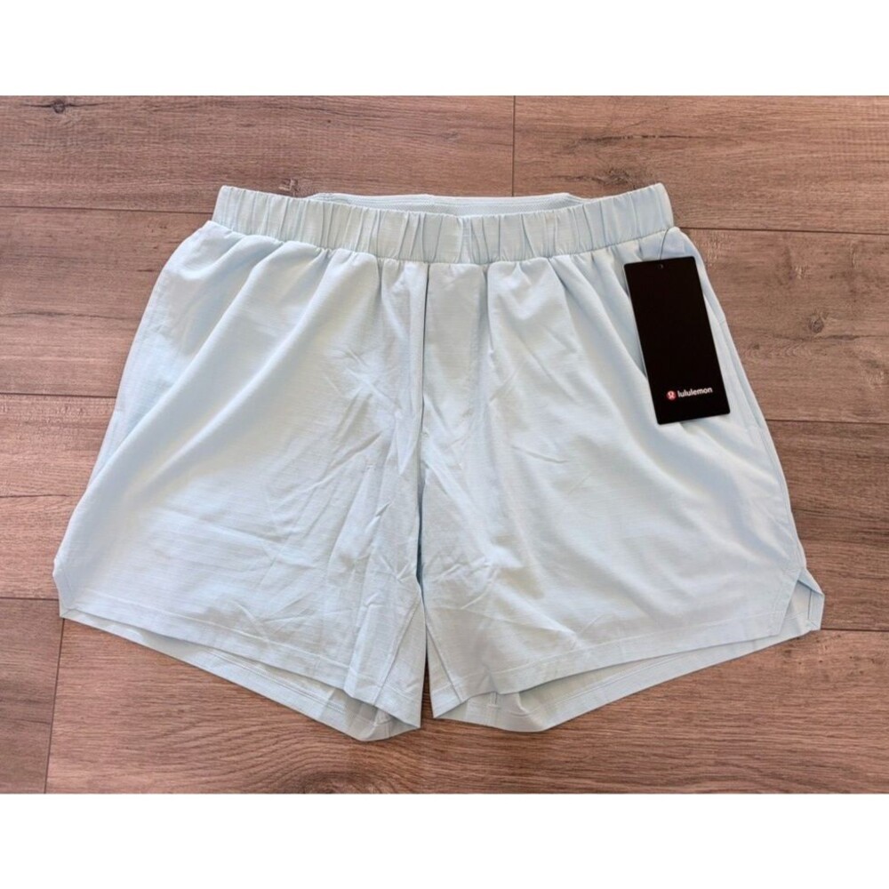 Lululemon Athletica Mile Maker Mens M Ripstop Lined Short 6" Monaco Blue